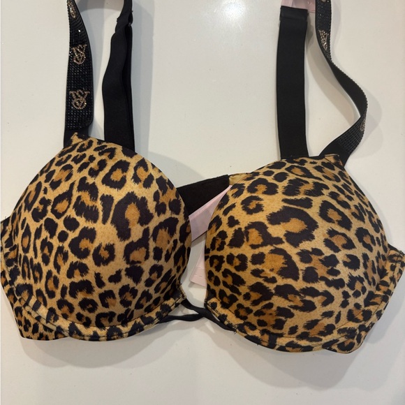 Victoria secret bombshell add 2 cups cheetah print Women's Bra - Picture 2 of 11